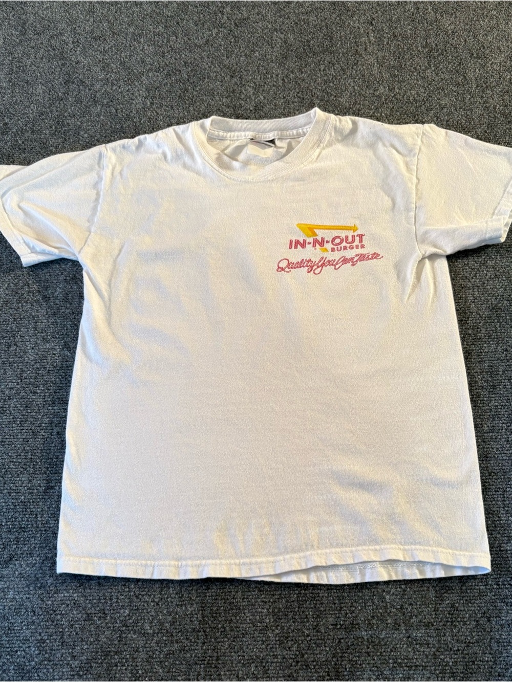In-N-Out Burger Hanes Beefy-T White Drive In Classic Car Graphic T-Shirt